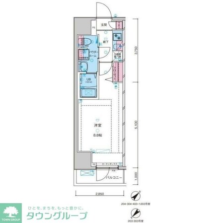 ジェノヴィア浅草Vスカイガーデンの物件間取画像